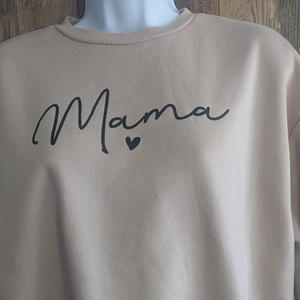 Shein Women's M Sweatshirt Tan "MAMA" - Picture 2 of 5